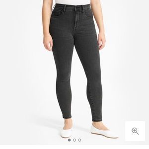 Everlane highwasted skinny jeans. Grey wash